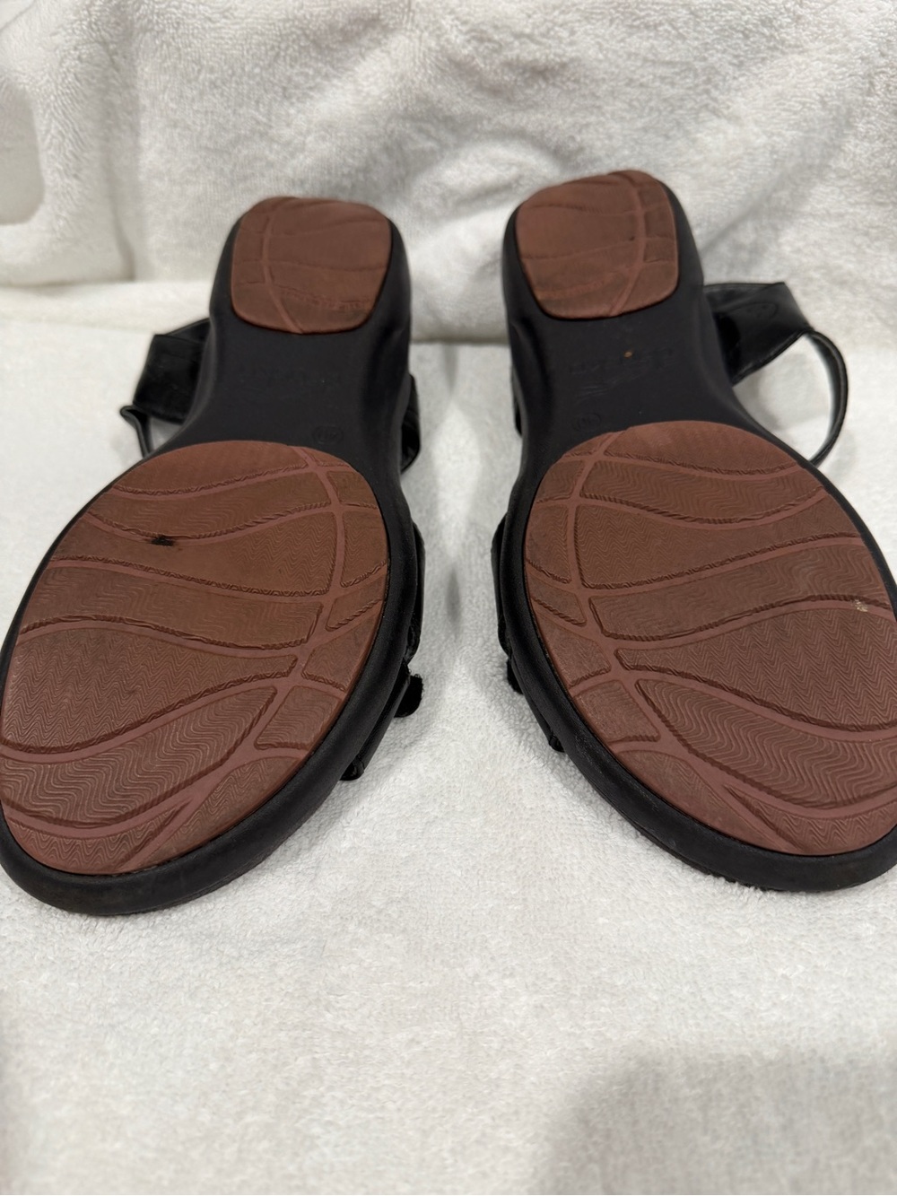 Dansko Black Leather Slide Sandals with Purple Floral Insole - Picture 3 of 4